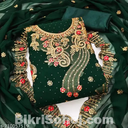 জর্জেট কাপড়ের এমব্রয়ডারি কাজ করা বাজেট ফ্রেন্ডলি ফোর পিস।